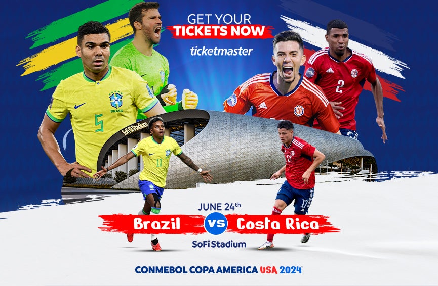 Copa América Brazil vs. Costa Rica Monday, June 24,2024, 600 pm